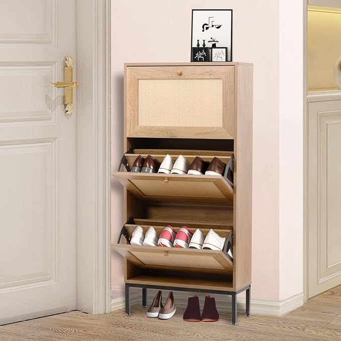 Scarpiera in rattan: un tocco bohémien ed elegante per la vostra casa