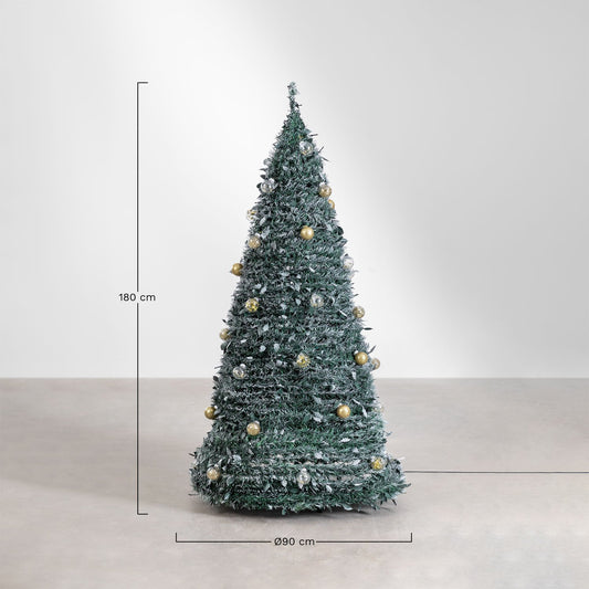 Albero di Natale Pieghevole con Luci a LED